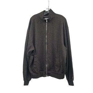 Champion Womens Zip Up Jacket Collared Charcoal Size XL Pockets